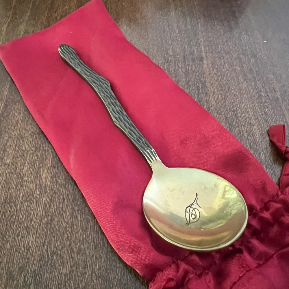 Vintage antique gold spoon